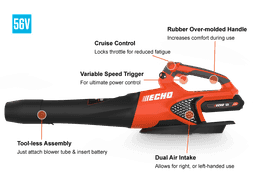 ECHO Battery System DPB-2500 Hand Blower w/FREE Trimmer